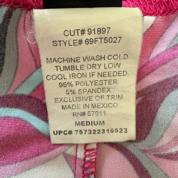 Y2K Patterned Skirt Size M Pink 2000s Vintage Floral Print - Picture 7 of 7